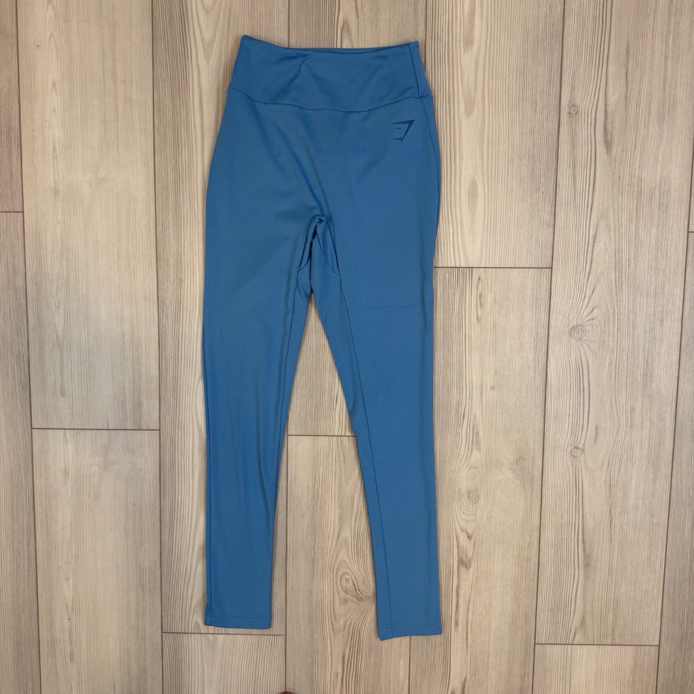 Gymshark Power Regular Leggings Coastal Blue High Waisted B4A6Q Small